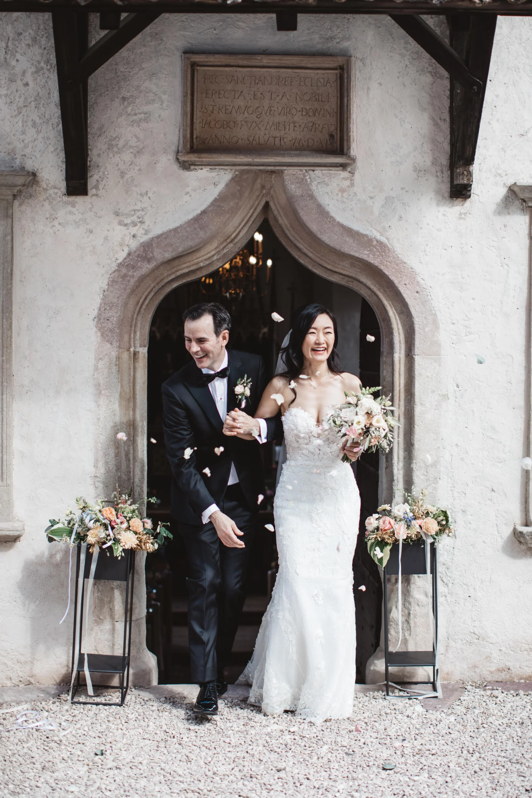 Catholic Wedding in Südtirol between a Korean bride and an American groom.