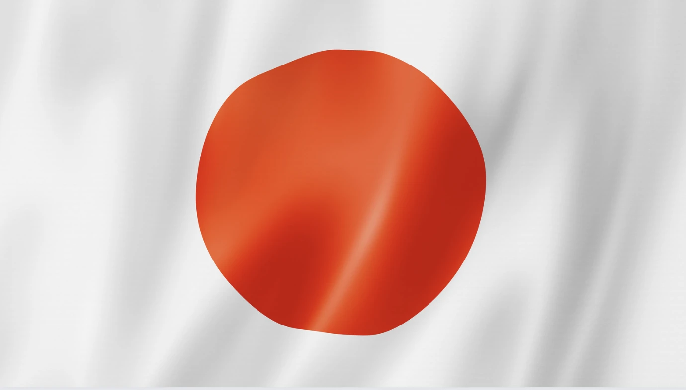 Picture of the Japanese flag.