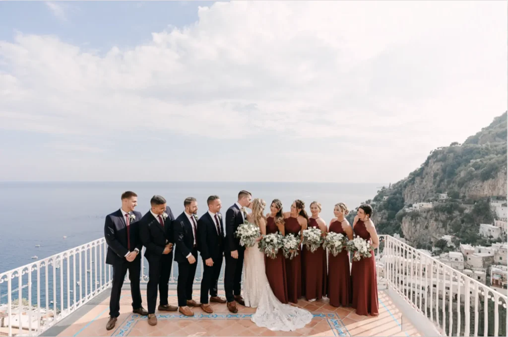 civil wedding Positano in the terrace