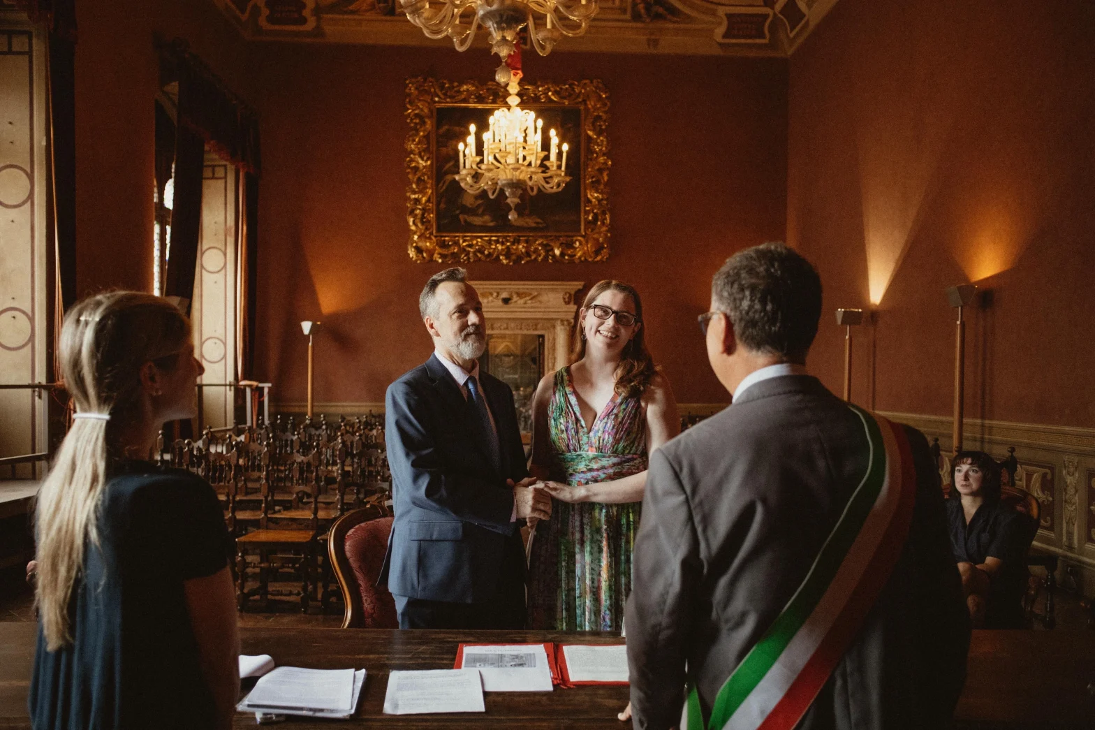 A Civil wedding in the town hall of Siena